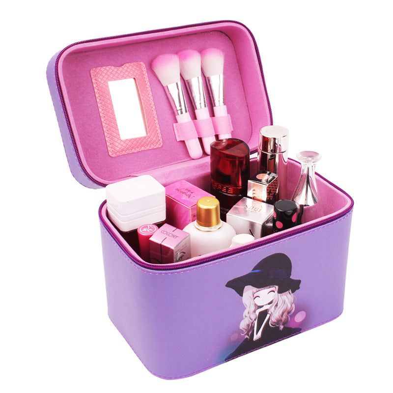 Manufacturer Korean lovable hand-held cosmetic bag waterproof travel package make-up toolbox Manufacturer Korean lovable hand-held cosmetic bag waterproof travel package make-up toolbox
